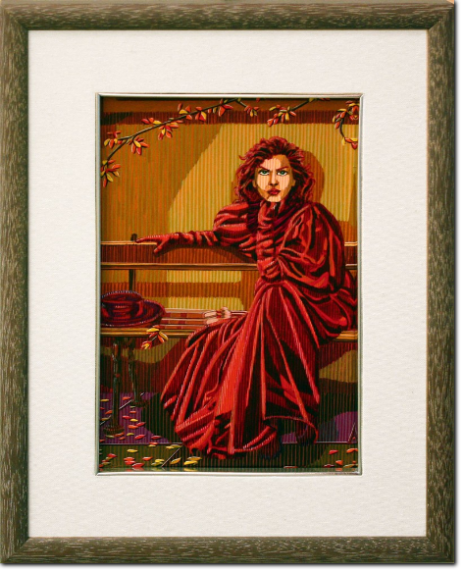 Marco Sciame - Il Vestito Rosso cm 30X20 anno 2011 Acrilico su Tela